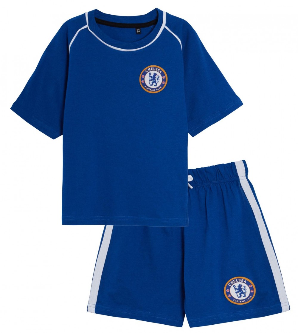 Chelsea FC Boys Pyjamas Short Kids OFFICIAL Football Gift 