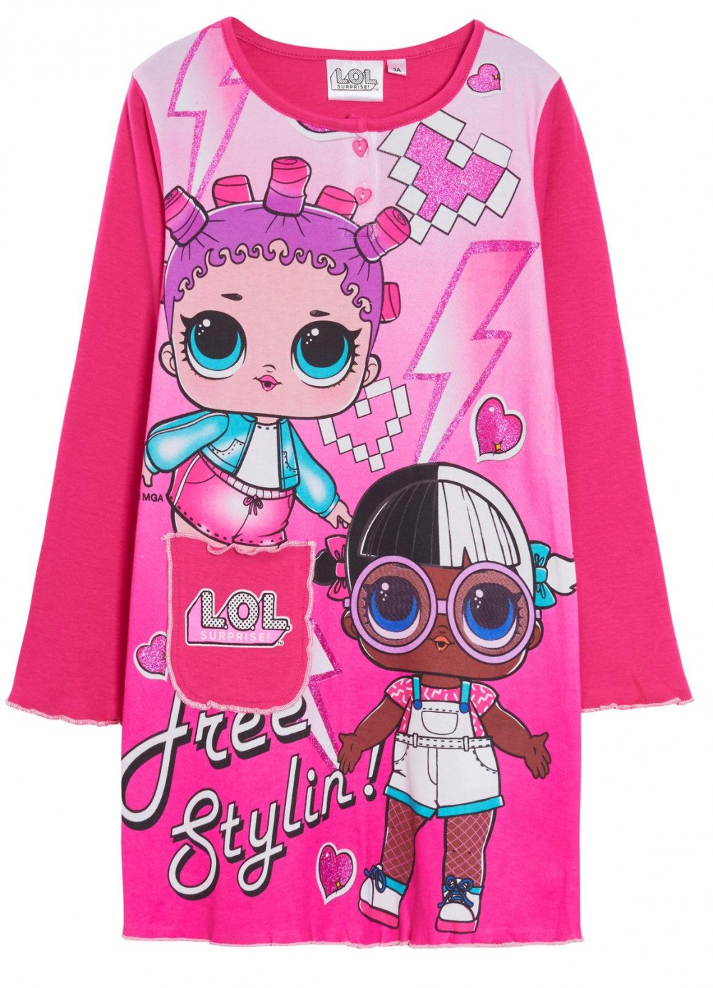 Girls LOL Surprise Dolls Nightdress Kids Character Nighty Nightie Nightwear 