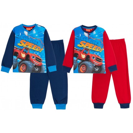 Blaze And The Monster Machines Fleece Pyjamas Boys Twosie Lounge Set Pjs Gift
