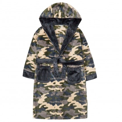 Boys Novelty Camouflage Dressing Gown