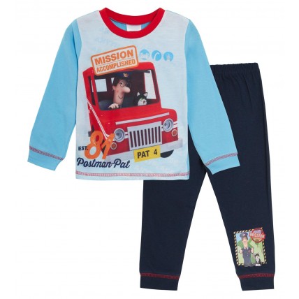 Kids Postman Pat Long Pyjamas Boys Girls Jess Full Length Pjs Nightwear Infants