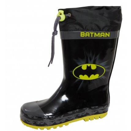 Boys Batman Tie Top Wellington Boots Kids DC Comics Snow Rain Shoes Wellies Size
