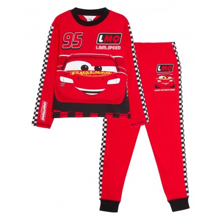 Disney Cars Luxury Pyjamas Kids Lightning McQueen Full Length Pjs Set Nightwear
