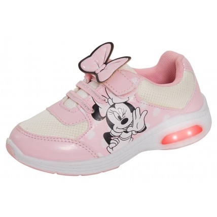Girls Miinie Mouse Light Up Trainers - Pink