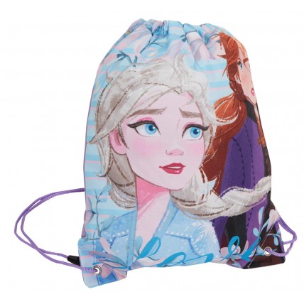 Girls Disney Frozen 2 Drawstring Gym Bag Kids Elsa Anna Swimming Bag Backpack