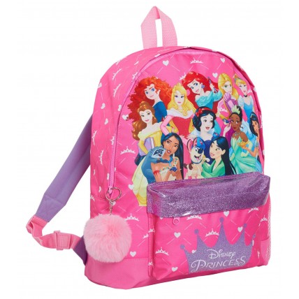 Disney Princess Roxy Backpack Girls School Nursery Rucksack Glitter Lunch Bag