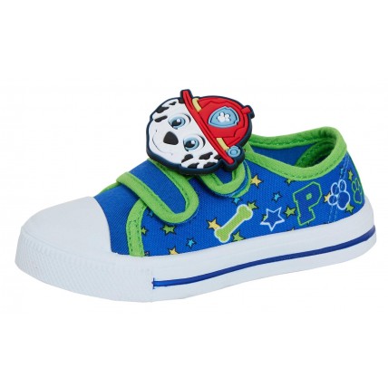 Boys Paw Patrol Canvas Pumps Kids Chase Marshall Easy Fasten Summer Trainers