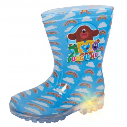 Boys Hey Duggee Light Up Wellington Boots Kids Rainbow Snow Rain Shoes Wellies