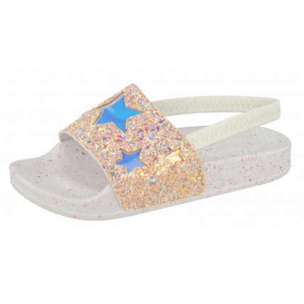 Girls Slingback Sandals - Holographic Glitter