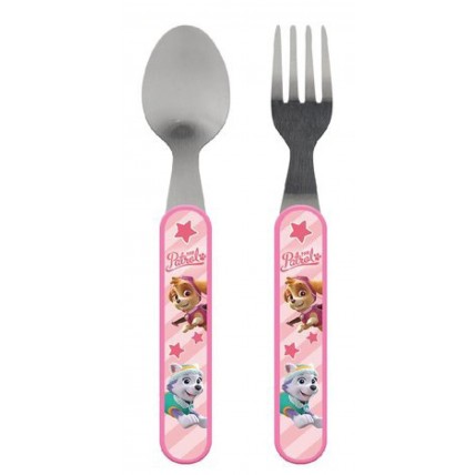 Girls Paw Patrol Fork + Spoon