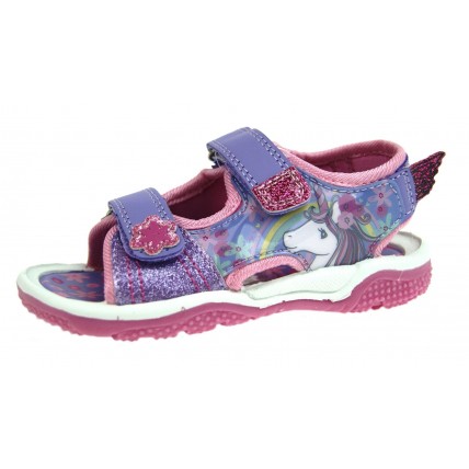 Girls 3D Unicorn Summer Sandals