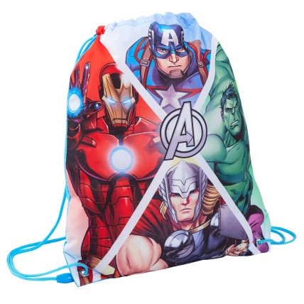 Marvel Avengers Boys Drawstring Bag - 4 Character
