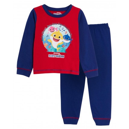 Girls Boys Baby Shark Pyjamas Kids Toddler Character Full Length Pjs Set Size