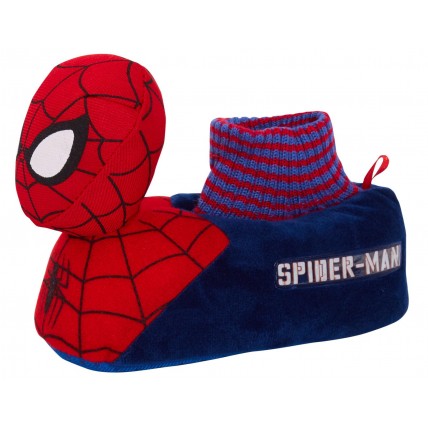 Boys Marvel Spiderman 3D Slippers Kids Avengers Fleece Booties House Shoes Size