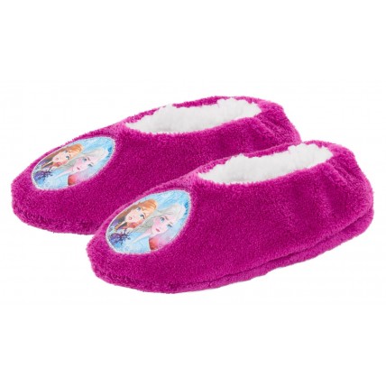Girls Disney Frozen 2 Slipper Socks Kids Elsa Anna Fleece Lined Ballet Slippers