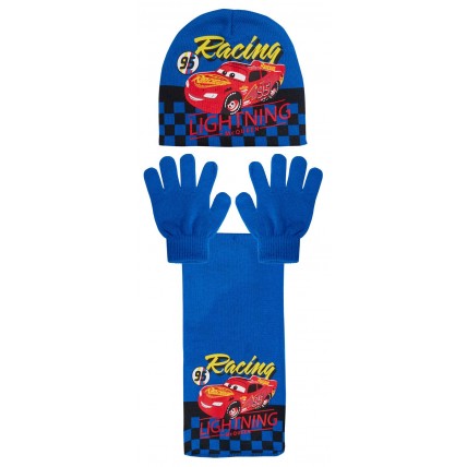 Gloves Scarf Disney Boys Cars 3 Piece Winter Set Kids Lightning McQueen Hat