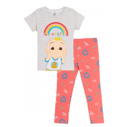 CoCoMelon Girls Leggings + T+Shirt Set Kids JJ Daywear Outfit Nursery Clothes