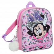 Disney Minnie Mouse Glitter Backpack Kids School Nursery Lunch Book Bag Rucksack