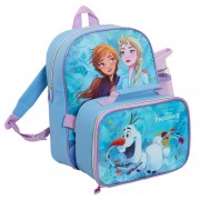 Girls Disney Frozen 2 Backpack + Lunchbox + Water Bottle Matching Luggage Set