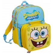 SpongeBob SquarePants Backpack + Detachable Lunch Bag Boys Girls School Rucksack