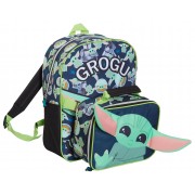 Mandalorian Backpack With Lunch Bag Boys Baby Yoda Matching School Bag Set Grogu
