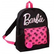 Barbie Roxy Backpack for Girls Pink Pom Pom Kids School Rucksack Lunch Book Bag