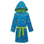 Boys Sonic The Hedgehog Hooded Fleece Dressing Gown Kids Sega Bathrobe Housecoat