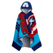Captain America Hooded Towel Kids Marvel Poncho Beach Bath Towel Swimming Wrap