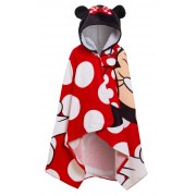 Disney Minnie Mouse Hooded Towel Girls Poncho Beach Bath Towel Swimming Wrap