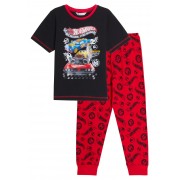 Boys Hot Wheels Pyjamas Kids Racing Cars Full length Pjs Set Nightwear Size