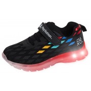 Boys Sony PlayStation Light Up Sports Trainers Kids Gamer Flashing Skate Shoes