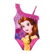 Girls Disney Belle Swimming Costume - Ruffle Shoulder