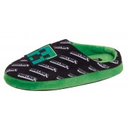 Boys Minecraft Slippers Kids Creeper Gaming Open Back Mules Slip On House Shoes