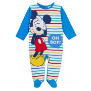 Baby Boys Mickey Mouse Babygrow Disney Toddlers One Piece Sleepsuit Easy Fasten