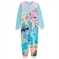 Disney Stitch And Angel All In One Pyjamas For Kids Lilo Fleece Pjs Nightwear