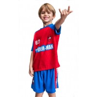 Boys Spiderman Two Piece Shorts + T-Shirt Set Kids Marvel Short Summer Outfit