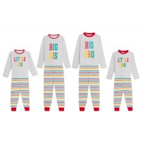 Boys Girls Kids Matching Family Full length Pyjamas Big Little Bro Sis Pjs Size