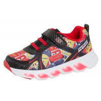 Disney Cars Light Up Sports Trainers Kids Lightning McQueen Flashing Skate Shoes