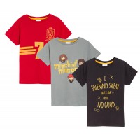 Girls 3 Pack Harry Potter T-Shirts Kids Hogwarts Ron Hermione Short Tees Top