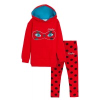 Miraculous Ladybug Matching Hoodie + Leggings Set Kids Girls Two Piece Set Size