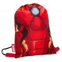 Boys Marvel Iron Man Drawstring Gym Bag Avengers Sports Swimming PE Kit Backpack