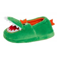 Boys Novelty 3D Mouth Crocodile Slippers Kids Touch Fasten Character Booties