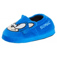 Boys Sonic The Hedgehog Slippers Kids Sega 3D Slip On Mule Warm Lined House Shoe