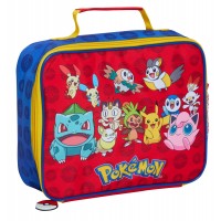 Pokemon Lunch Bag With Side Bottle Holder Kids Pikachu School Insulated Luchbox