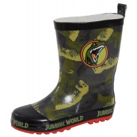 Boys Jurassic World Rubber Wellington Boots Kids Dinosaur Wellies Rain Shoes
