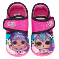 LOL Surprise Dolls Slippers Girls Easy Fasten Indoor House Pink Shoes Infants
