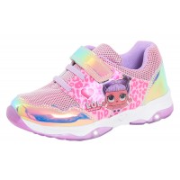 Girls LOL Surprise Dolls Light Up Trainers Kids Easy Touch Fasten Sports Shoes