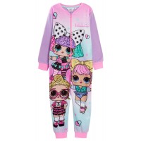 Girls LOL Surprise Dolls Fleece All In One Pyjamas Kids Character Sleepsuit Size