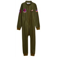 Boys Top Gun Fleece All In One Kids Maverick Flight Suit Pyjamas Loungewear Pjs