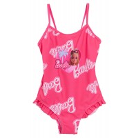 Girls Barbie Swim Suit Kids Barbie Pink One Piece Swimming Costume Beach Pool